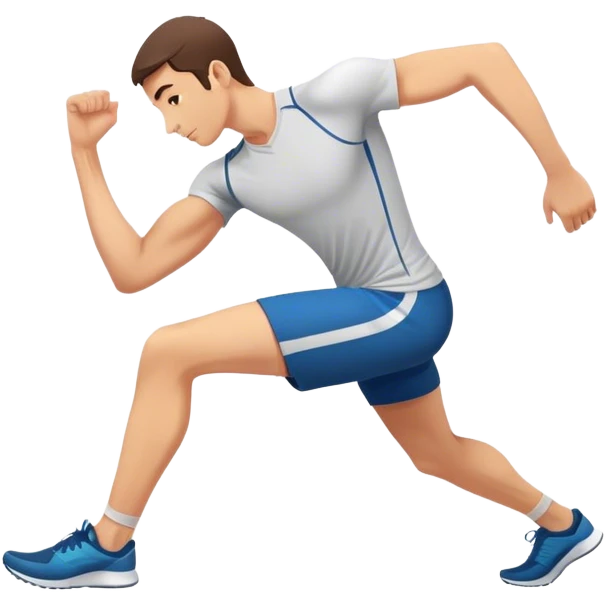 male runner hamstring stretch emoji