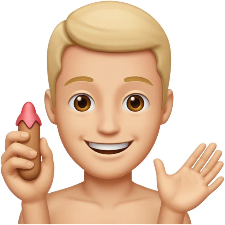 Penis and smiling emoji emoji