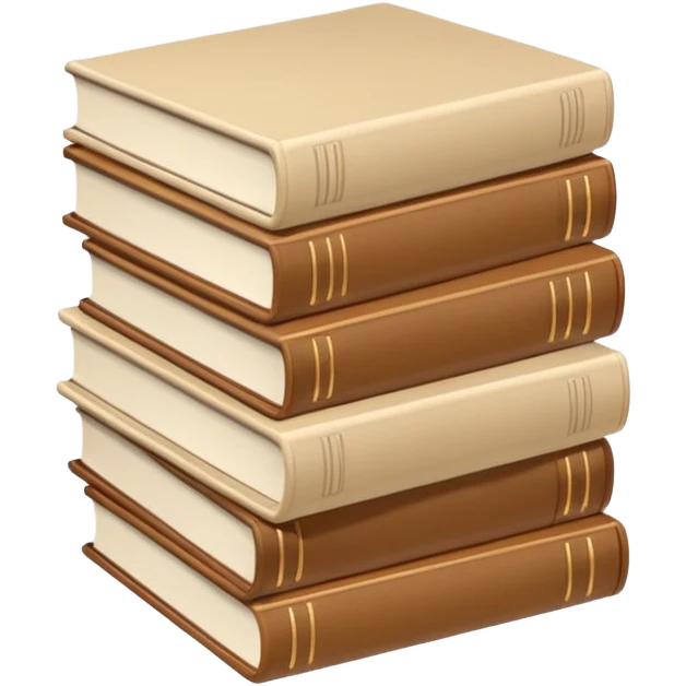 Thick pale beige books stacked emoji