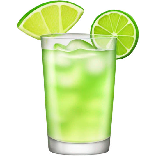 Tequila soda with a lime emoji
