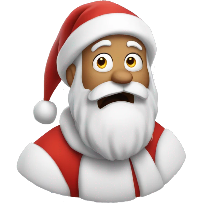 Scared Santa  emoji