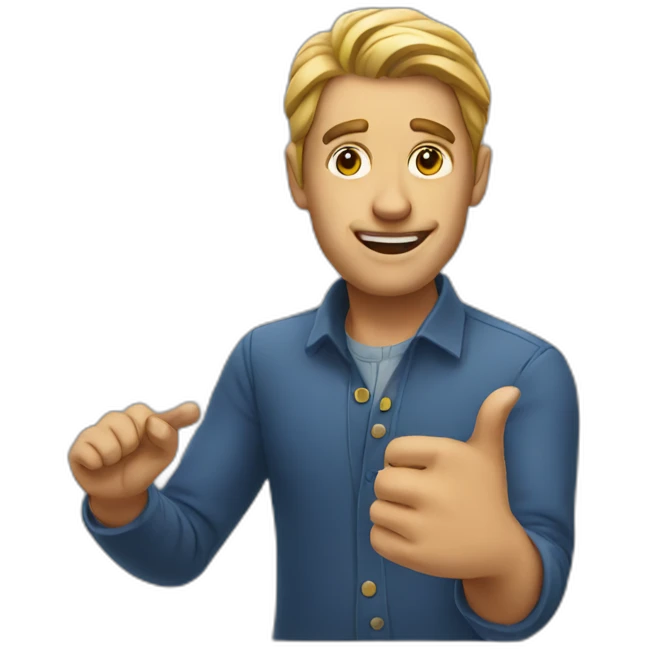 man with pointing finger emoji