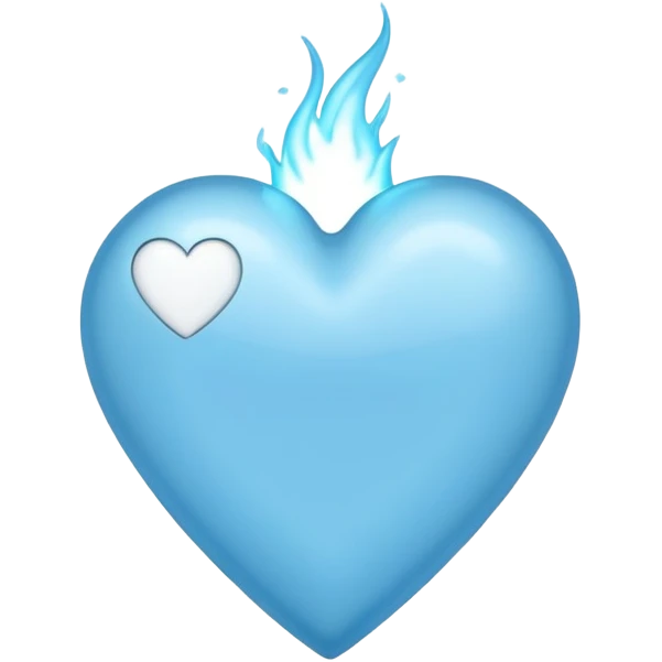 light blue heart about to explode with love emoji