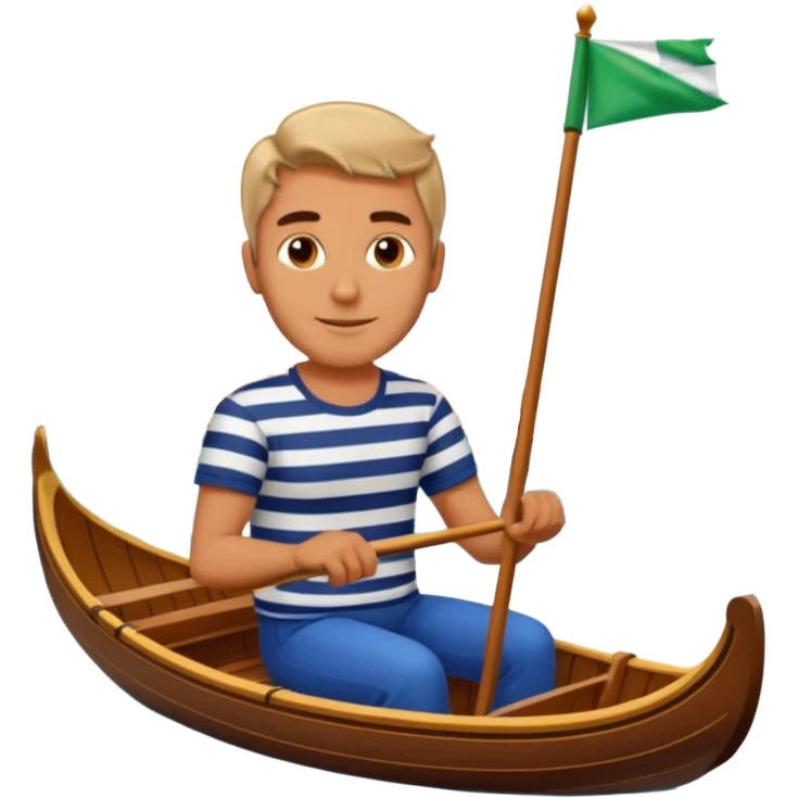 venice gondola driving italian man emoji