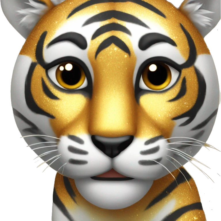 Glittery tiger emoji