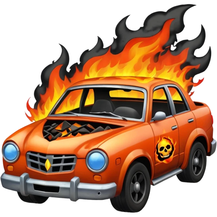 crashed car emoji