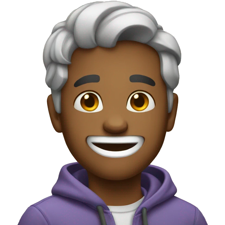 Emotional but happy emoji