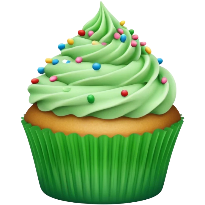 Green cupcake emoji