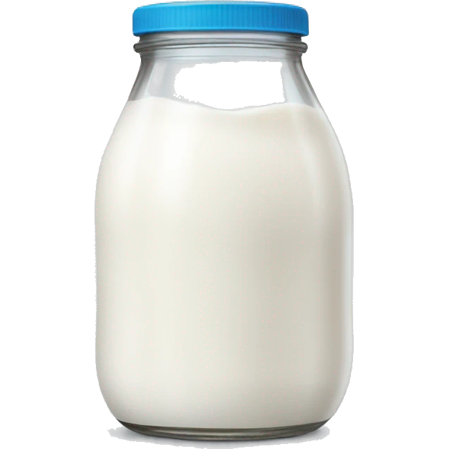 Milk jar with milk coming out of it emoji