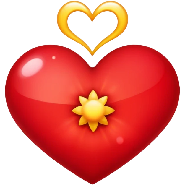 red cosmos heart  emoji