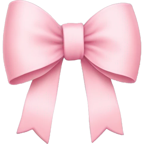 Pastel pink long bow emoji