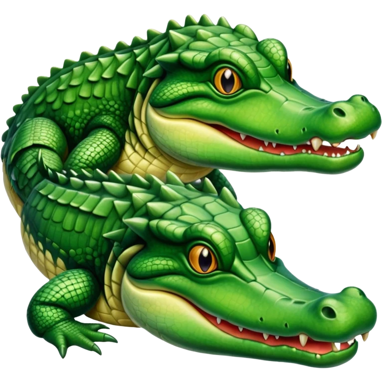 Alligator with two heads emoji