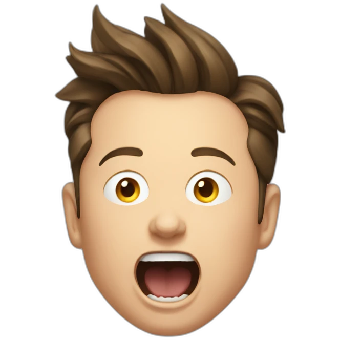 Elon Musk screaming emoji