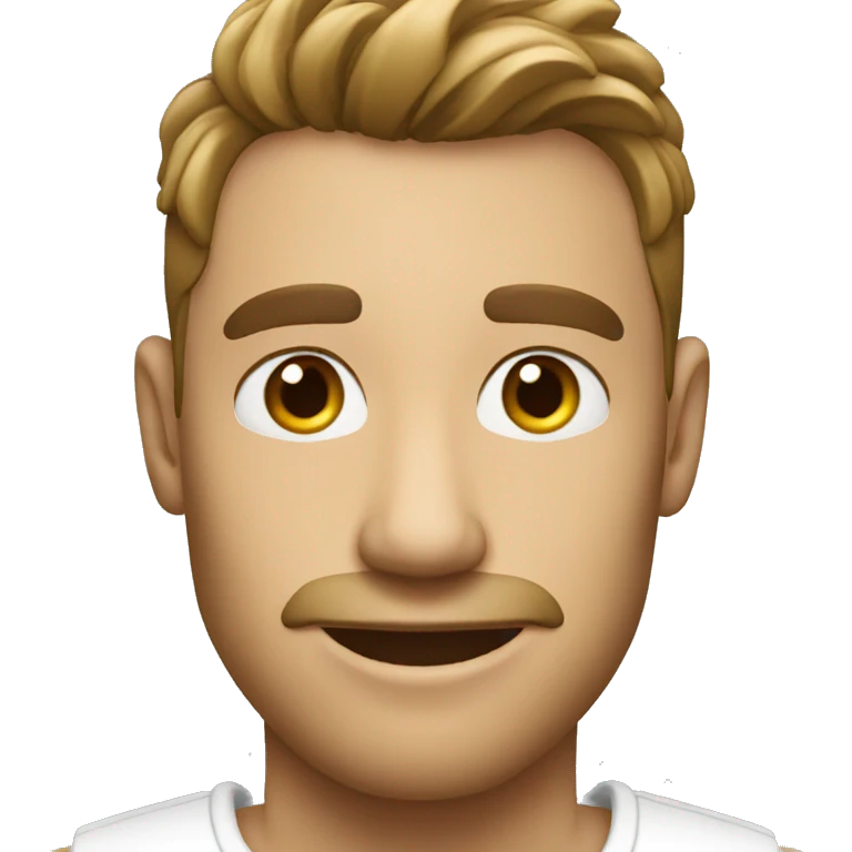 handsome man in white emoji