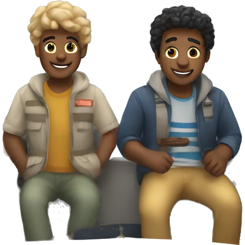friends enjoying a boat day emoji