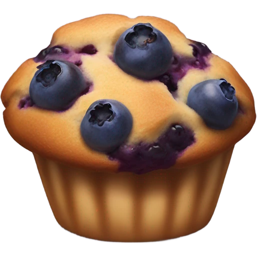 Blueberry muffin emoji