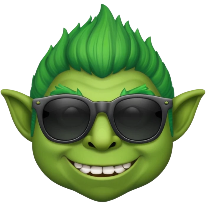 Troll wearing sunglasses  emoji