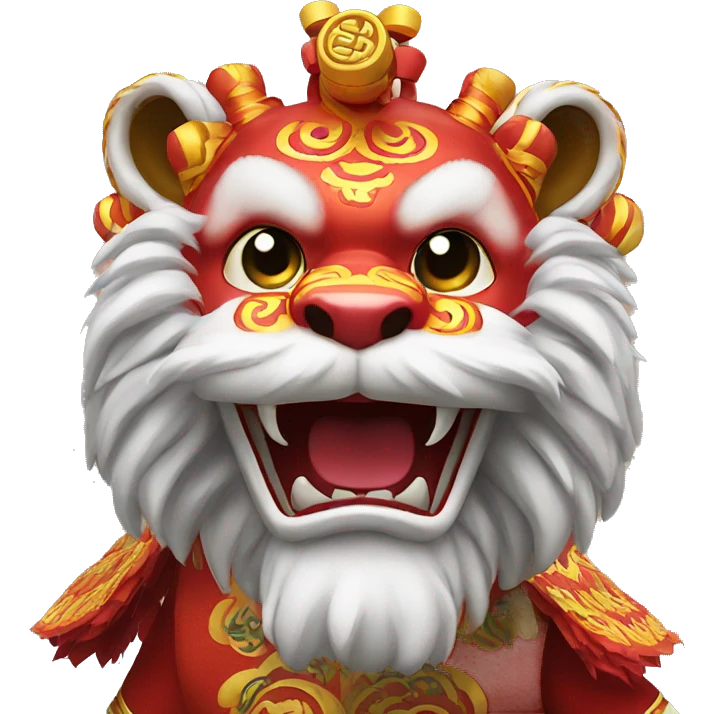 a lion dancing emoji