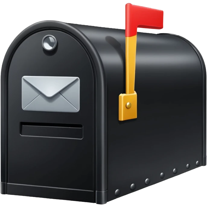 black unified mailbox emoji