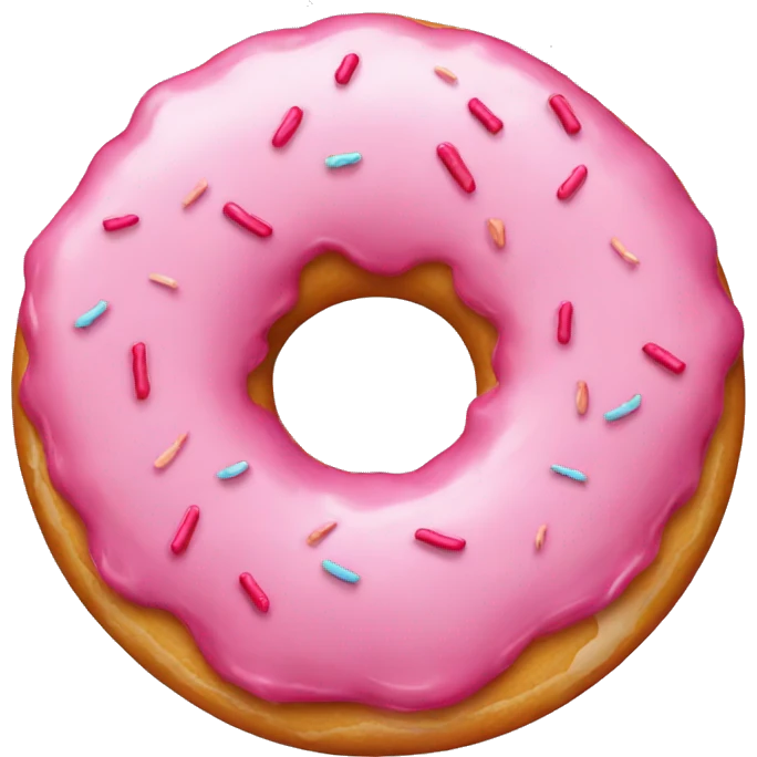 Pink donut emoji