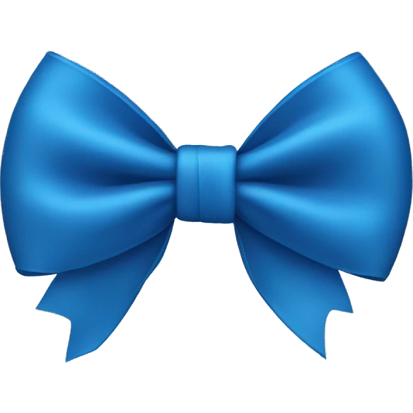 A blue bow emoji