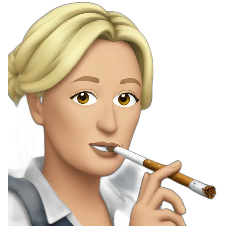 Marine le pen smoking canabis emoji