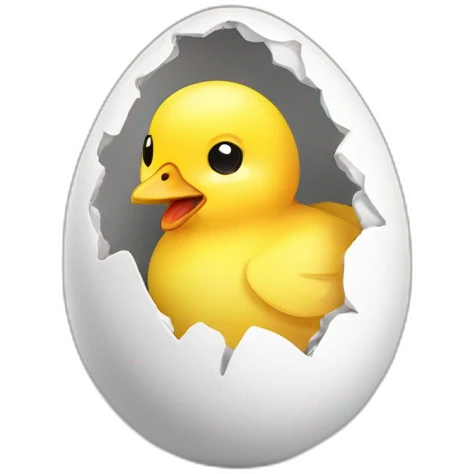 hatching egg with chick inside   emoji