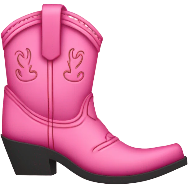 A pink cowboy boot  emoji