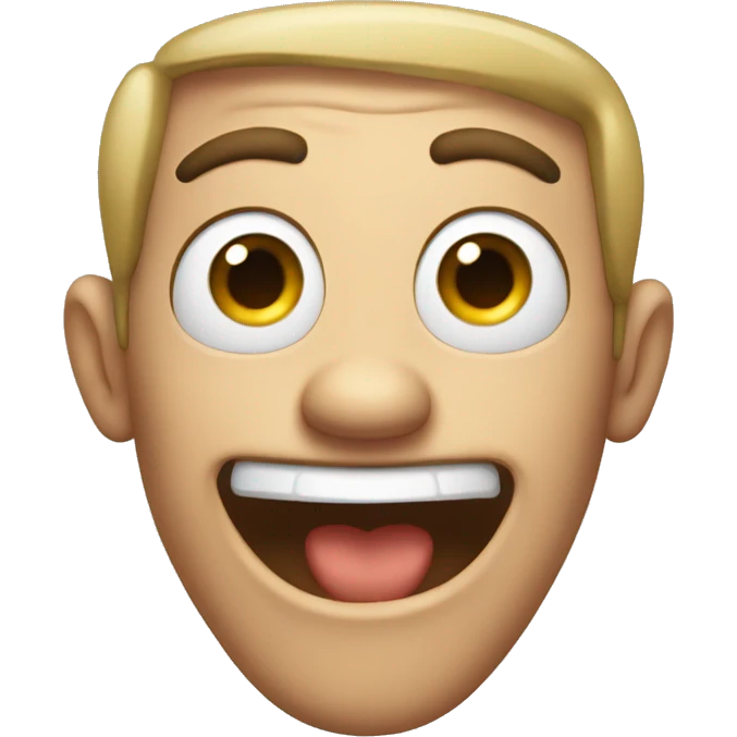 super goofy face emoji