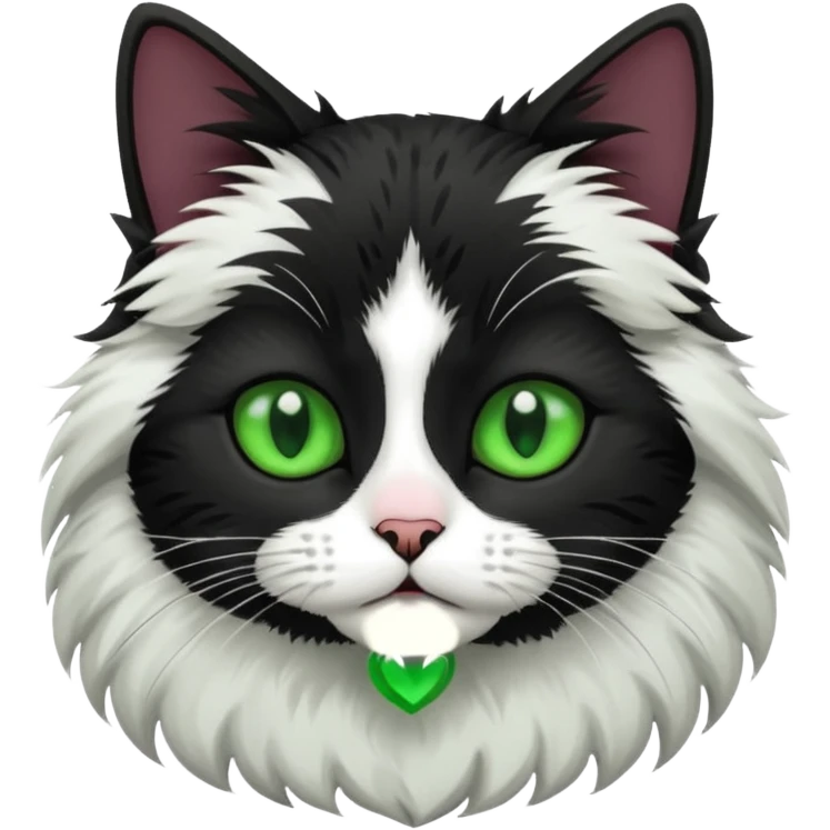 Gato preto com branco emoji