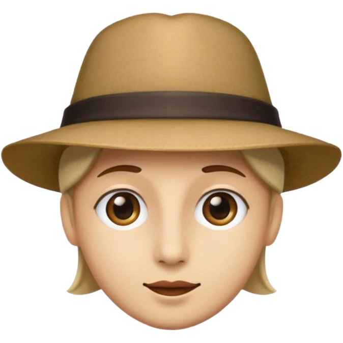 Şapkalı yüz emoji