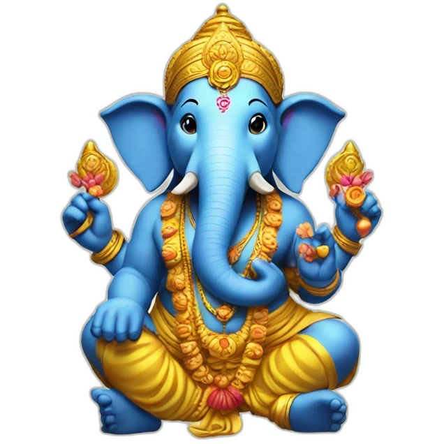 ganesh with car emoji