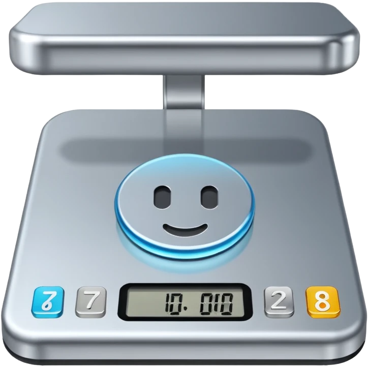 Weighing scale showing numbers emoji