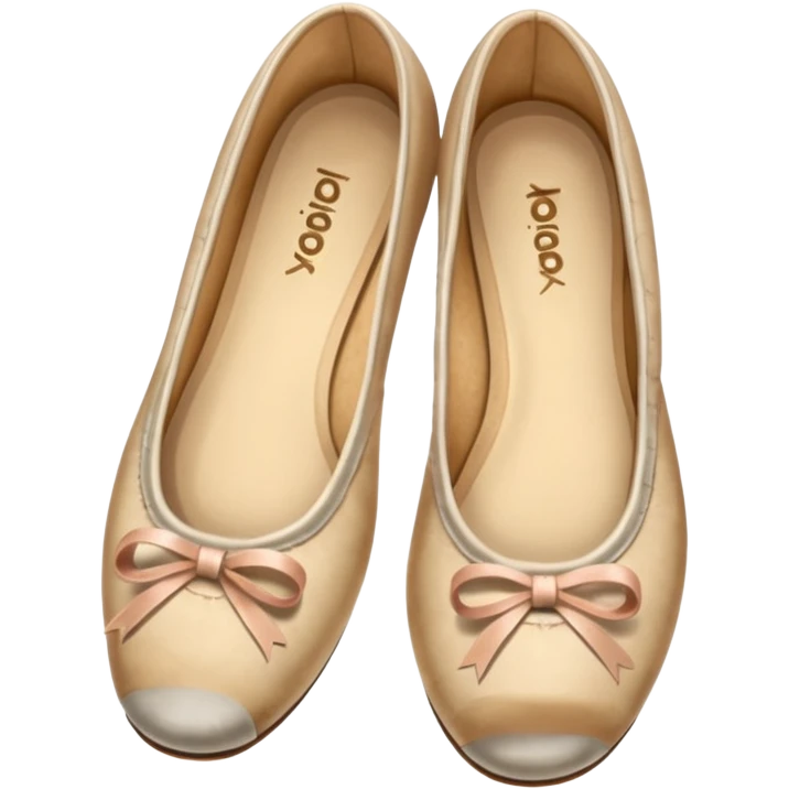 Beige realistic vintage ballerina shoes emoji