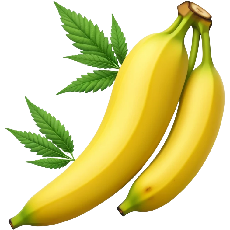A banana with weed emoji