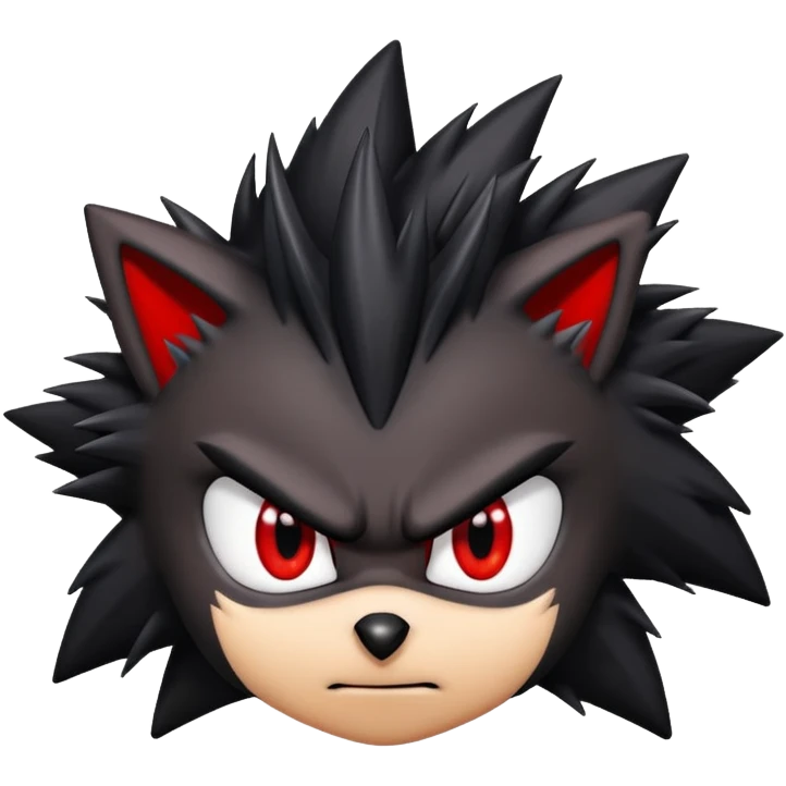 a emoji of the shadow the hedgehog  emoji