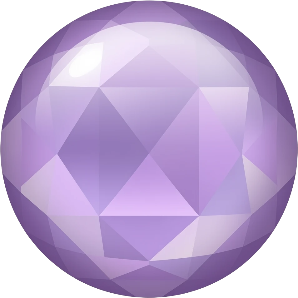 Pastel purple iridescent fluorite crystal orb emoji