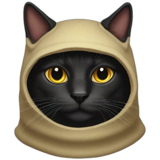  Mask-and-Mantle-cat-with-black-nose emoji