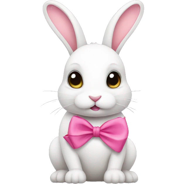 Rabbit with pink bow  emoji