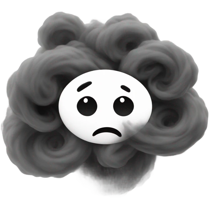 hidden target coming out of smoke emoji