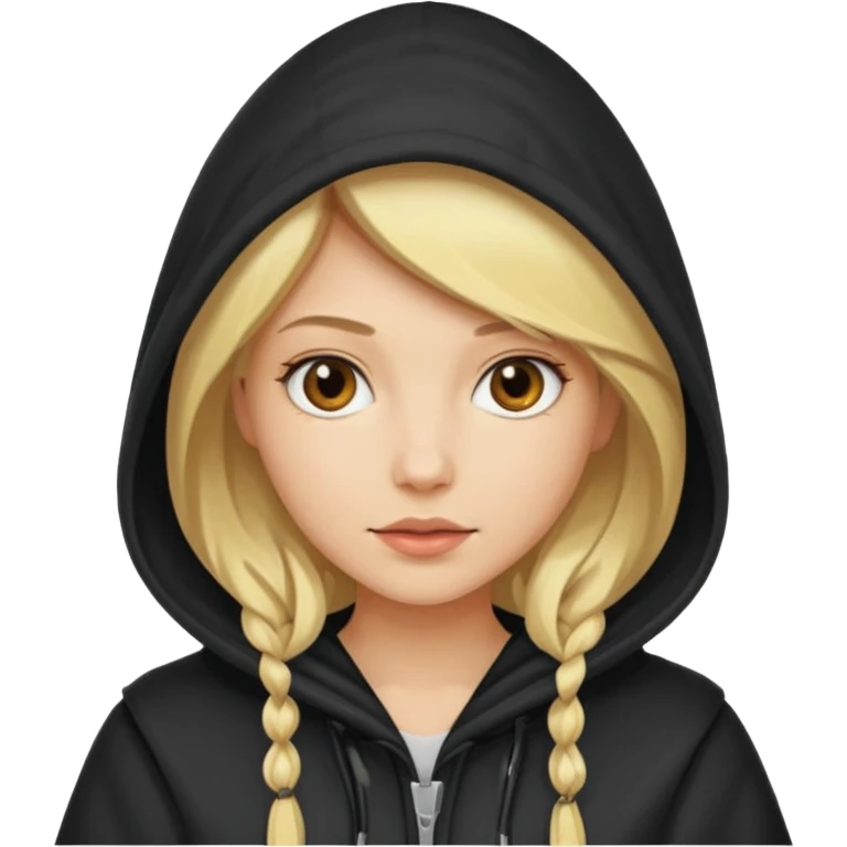 Hooded blonde woman emoji