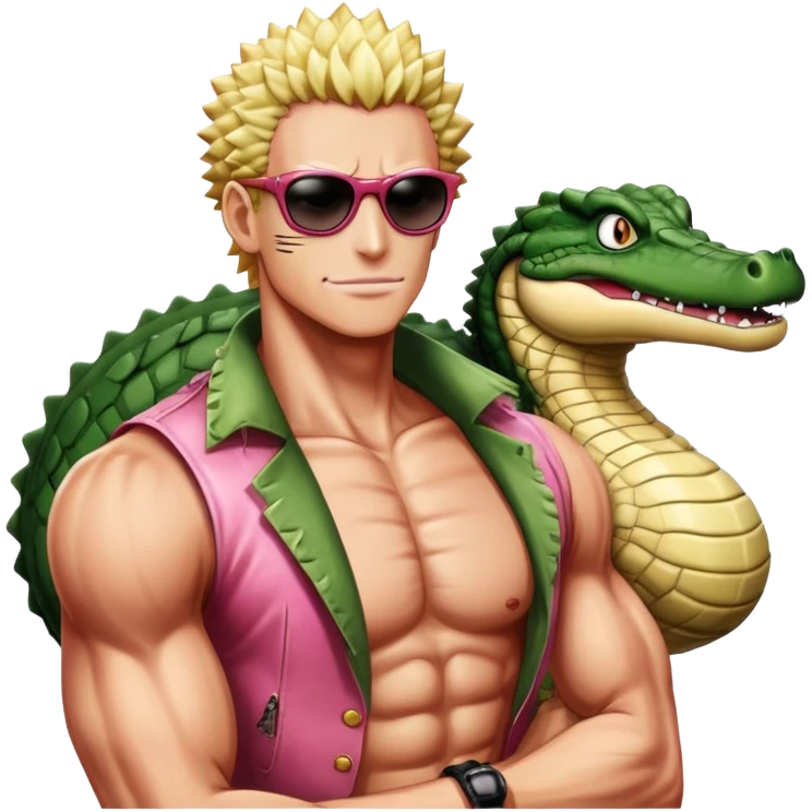 doflamingo and crocodile from one piece emoji