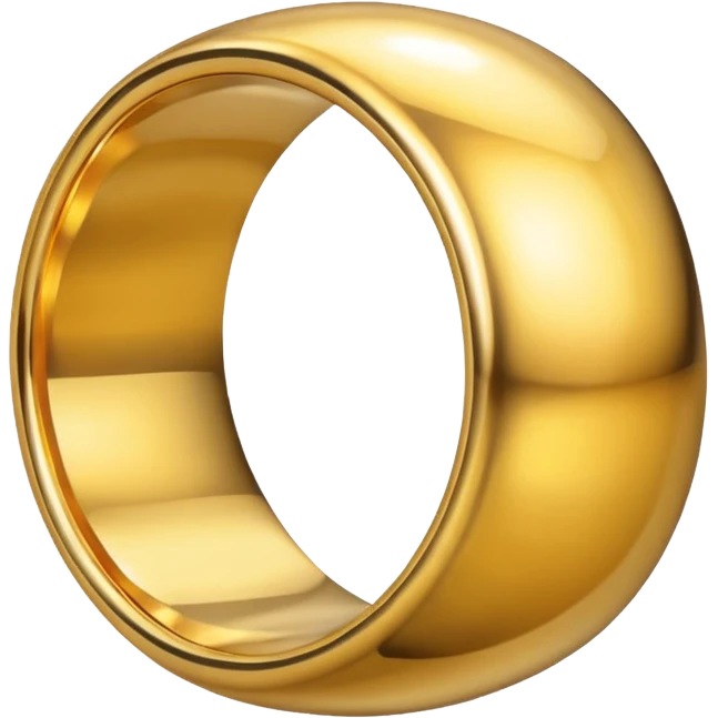 big gold shiny ring  emoji