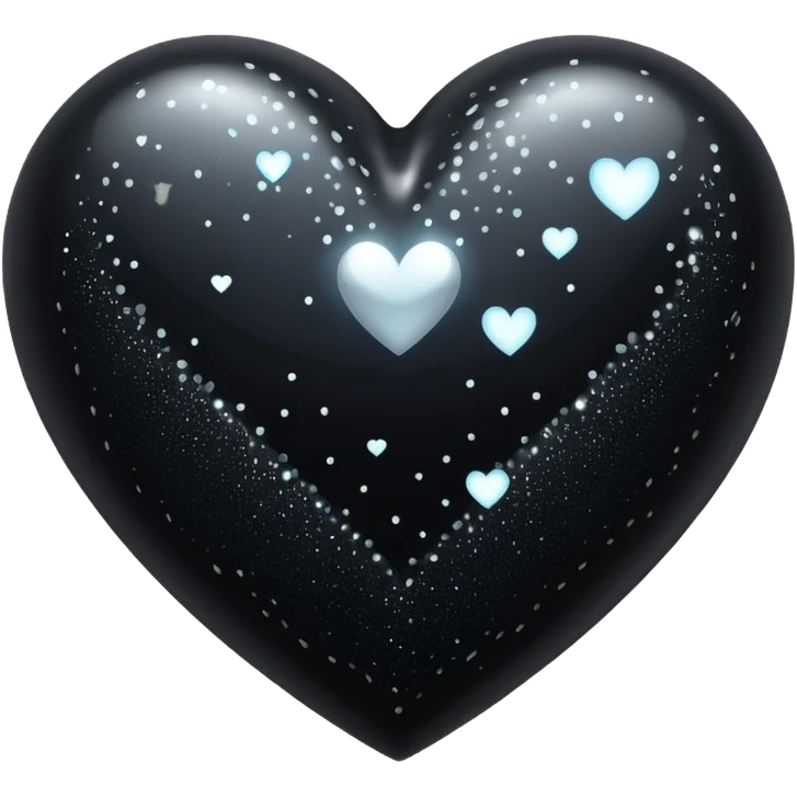 black sparkling heart emoji