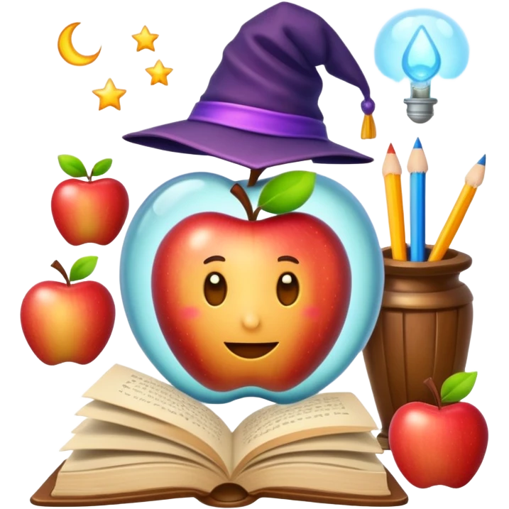 magic school, apple style emoji