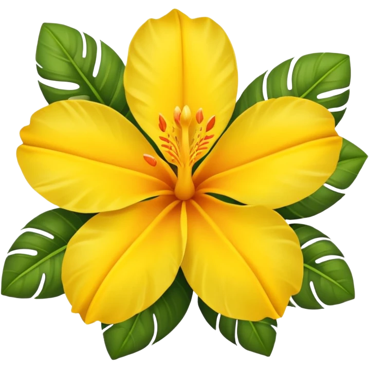 tropical flower yellow emoji