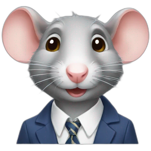 Preppy rat emoji