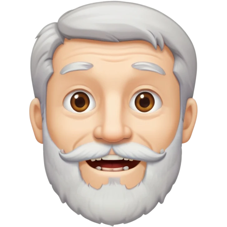 Gray hair bearded guy missing front tooth emoji