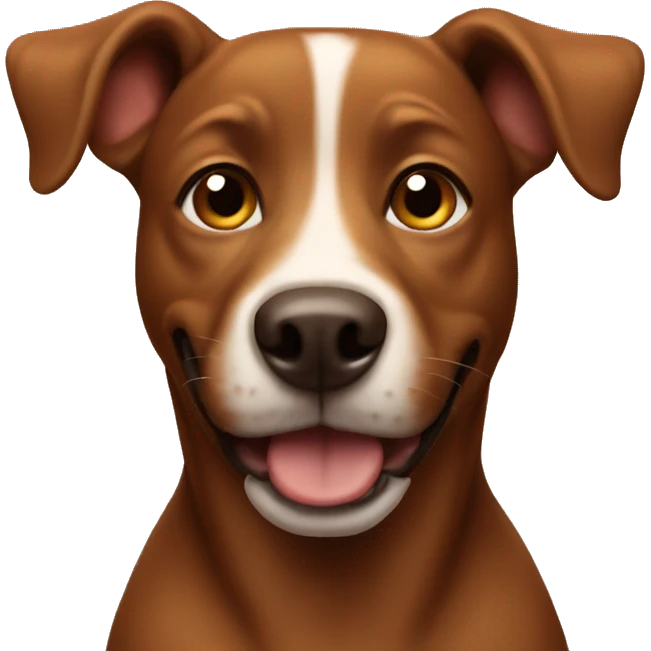 Dog total brown happy emoji