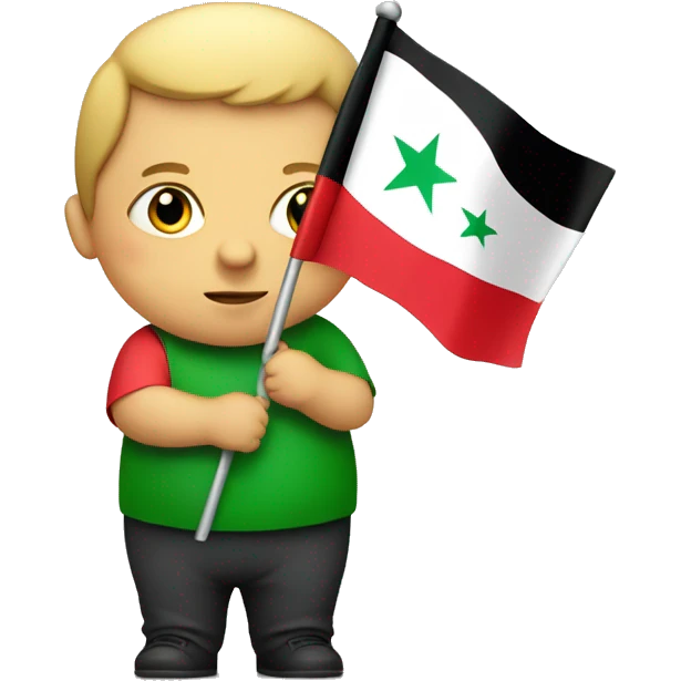 fat boy holding syrian flag emoji